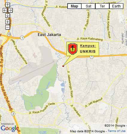 Peta Lokasi Kampus MM UNKRIS Jakarta Blended Nomor